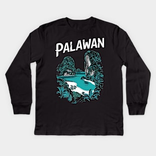 Palawan Island Philippines Kids Long Sleeve T-Shirt